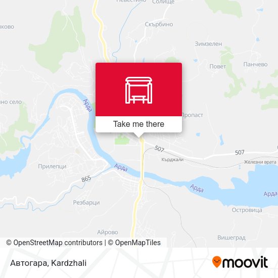 Карта Автогара