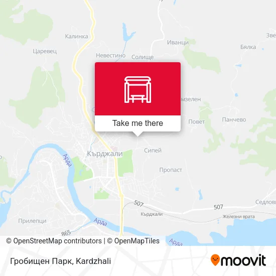 Карта Гробищен Парк