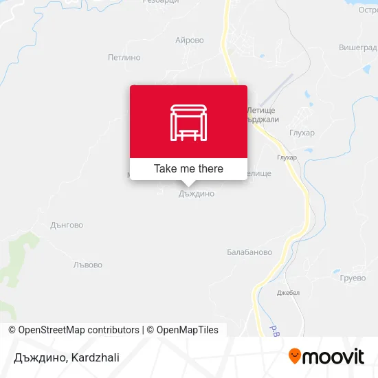 Карта Дъждино