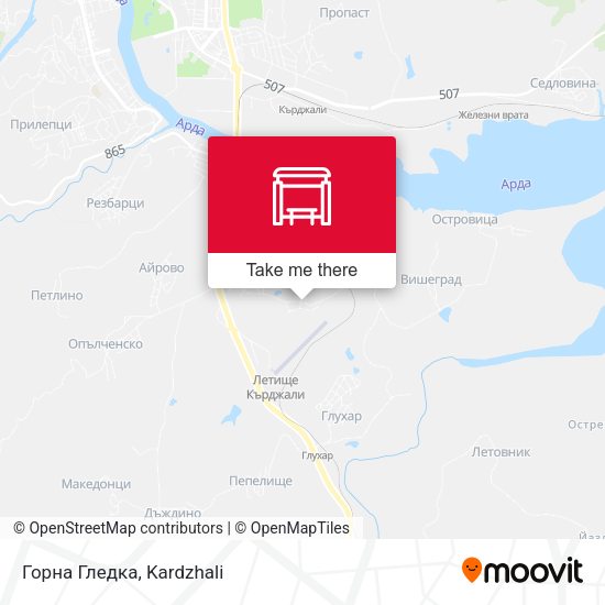 Карта Горна Гледка