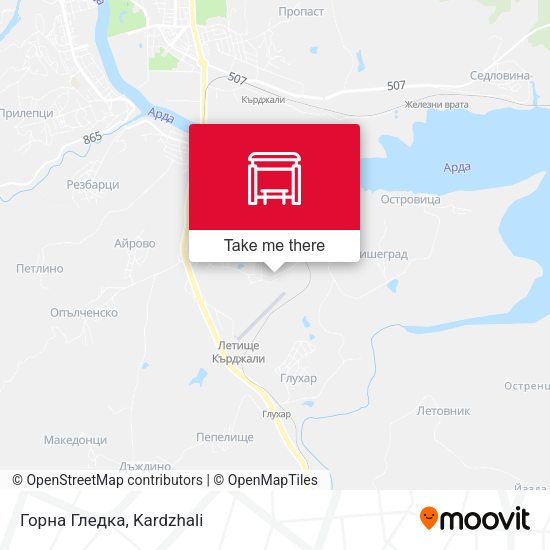 Карта Горна Гледка