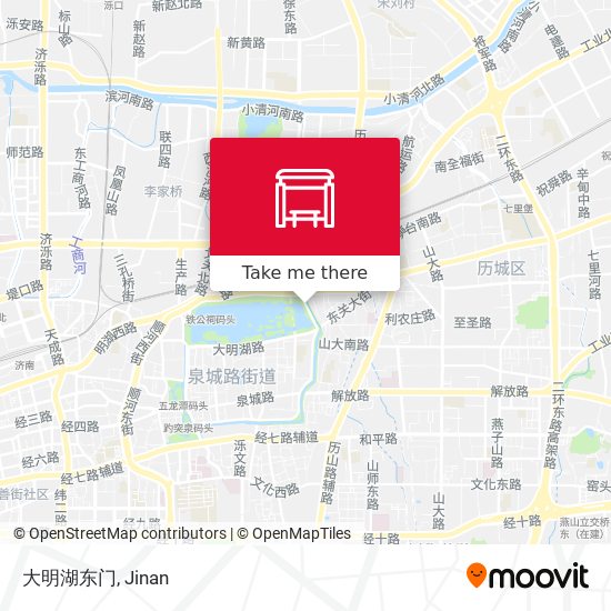 大明湖东门 map