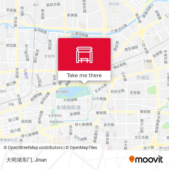 大明湖东门 map