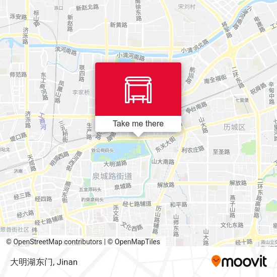 大明湖东门 map