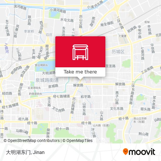 大明湖东门 map