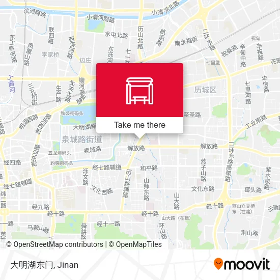 大明湖东门 map