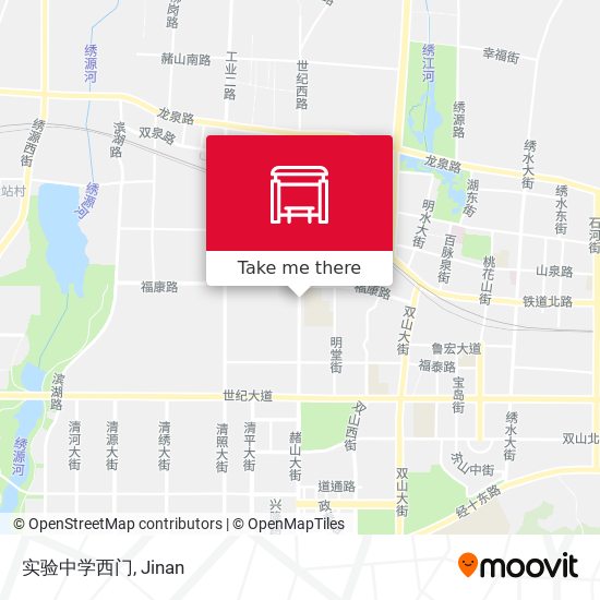 实验中学西门 map