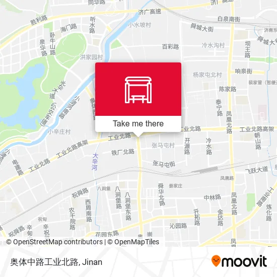奥体中路工业北路 map