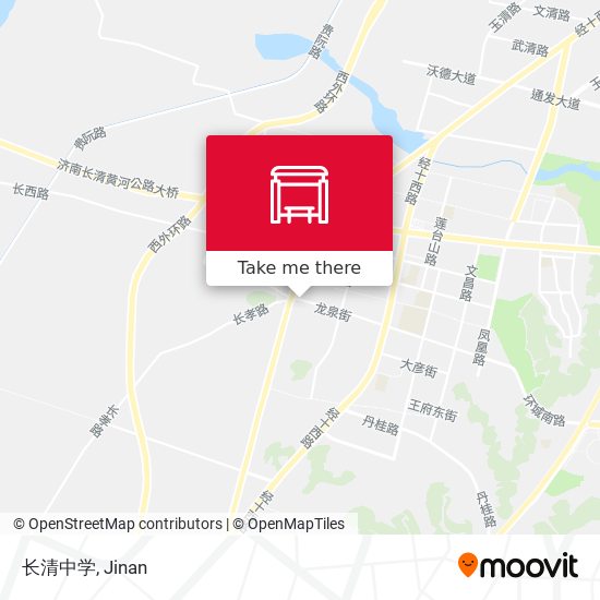 长清中学 map