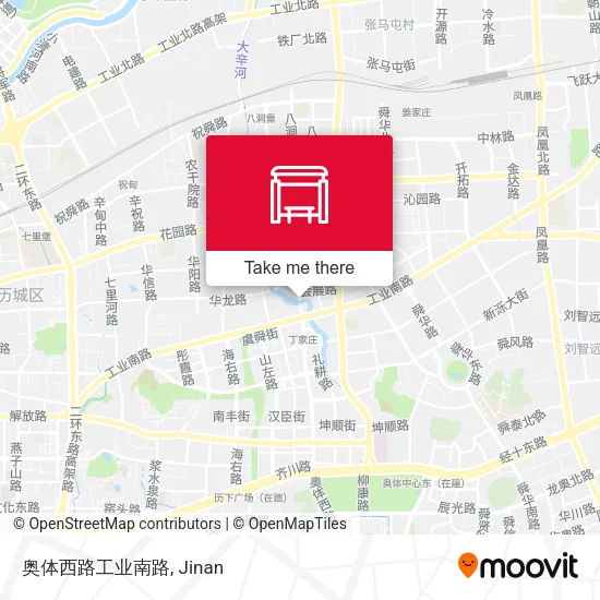 奥体西路工业南路 map