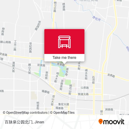 百脉泉公园北门 map