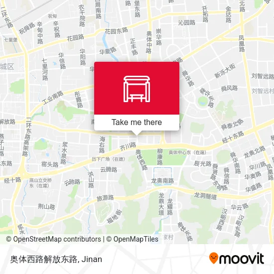 奥体西路解放东路 map