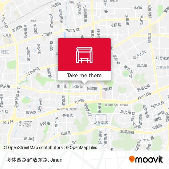 奥体西路解放东路 map