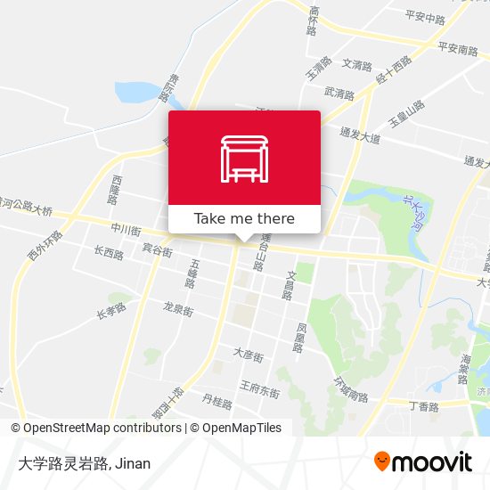 大学路灵岩路 map