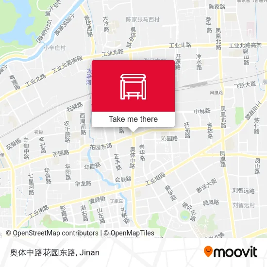 奥体中路花园东路 map