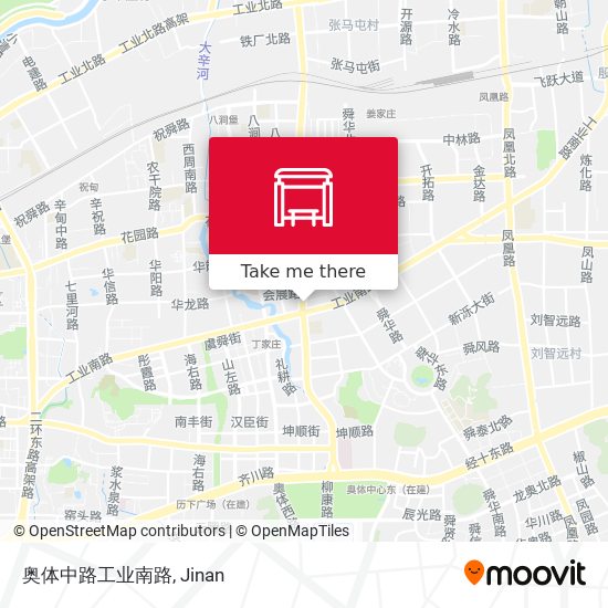 奥体中路工业南路 map