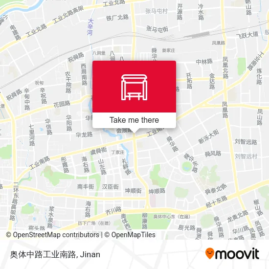 奥体中路工业南路 map