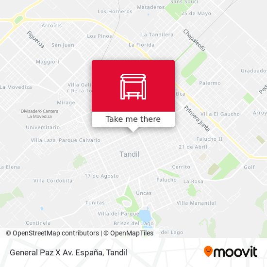 Mapa de General Paz X Av. España