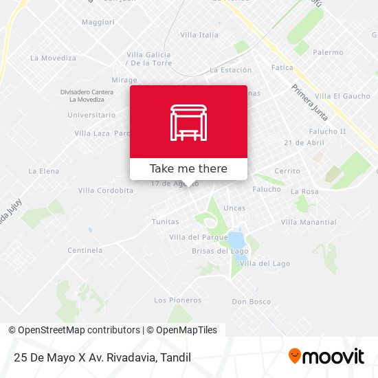 25 De Mayo X Av. Rivadavia map