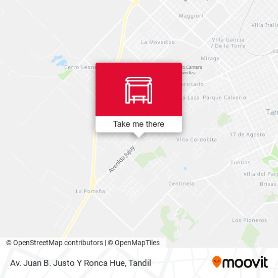 Av. Juan B. Justo Y Ronca Hue map