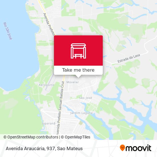 Avenida Araucária, 937 map