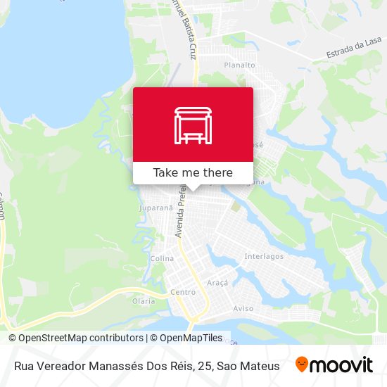 Rua Vereador Manassés Dos Réis, 25 map