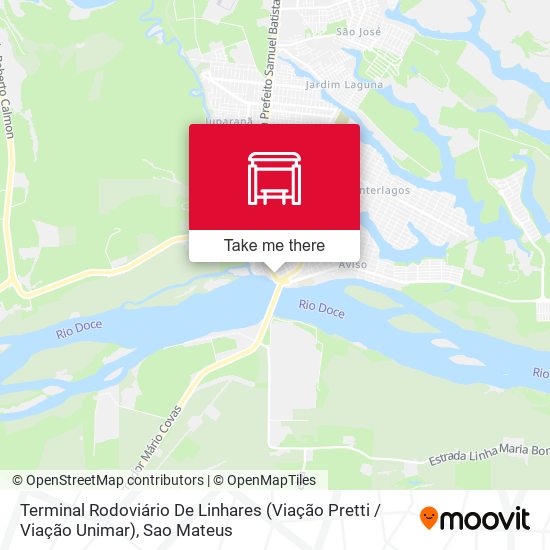 Terminal Rodoviário De Linhares (Viação Pretti / Viação Unimar) map