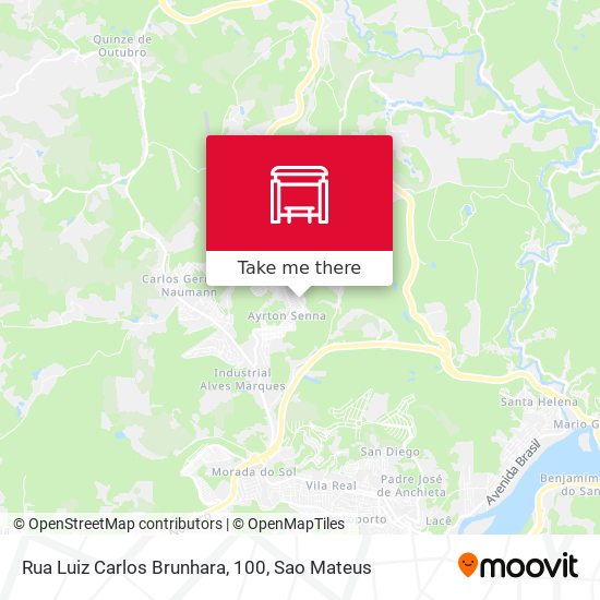 Rua Luiz Carlos Brunhara, 100 map