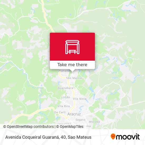 Avenida Coqueiral Guaraná, 40 map