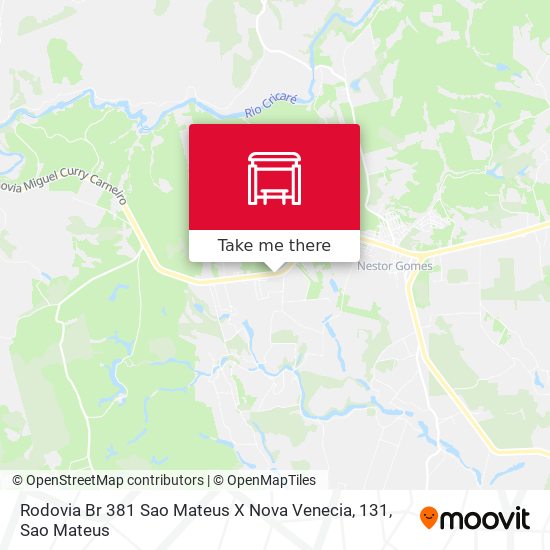 Rodovia Br 381 Sao Mateus X Nova Venecia, 131 map