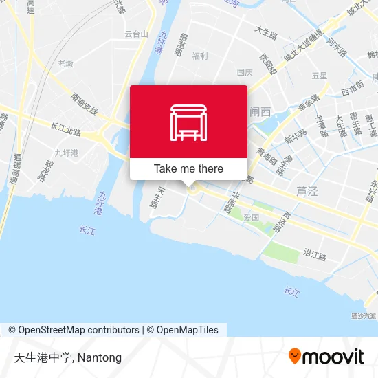 天生港中学 map