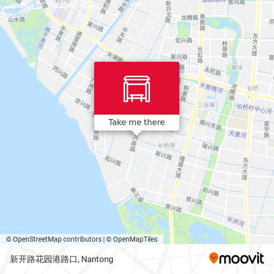 新开路花园港路口 map