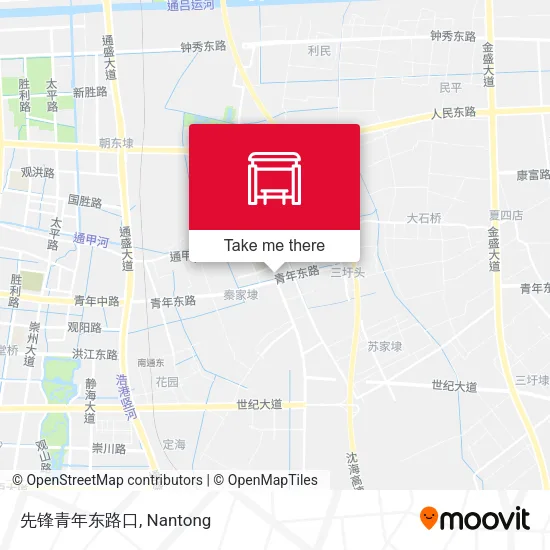 先锋青年东路口 map