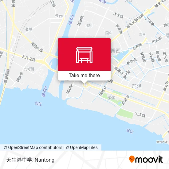 天生港中学 map