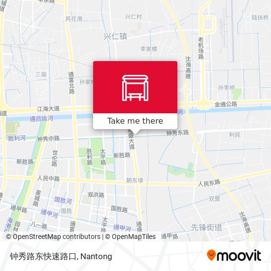 钟秀路东快速路口 map