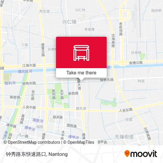钟秀路东快速路口 map