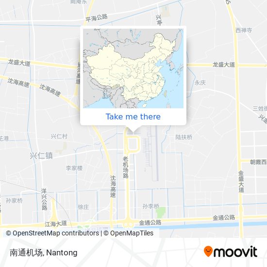 南通机场 map