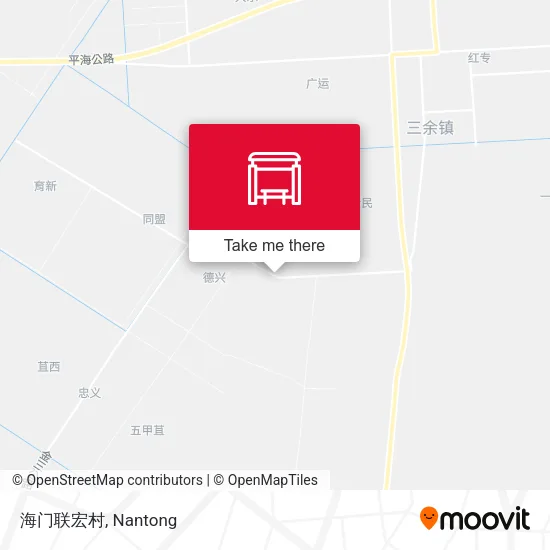 海门联宏村 map