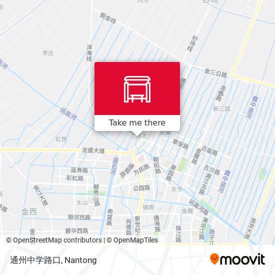 通州中学路口 map