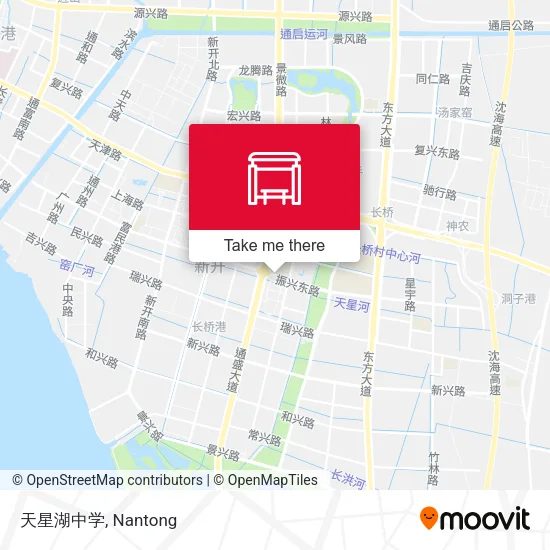天星湖中学 map