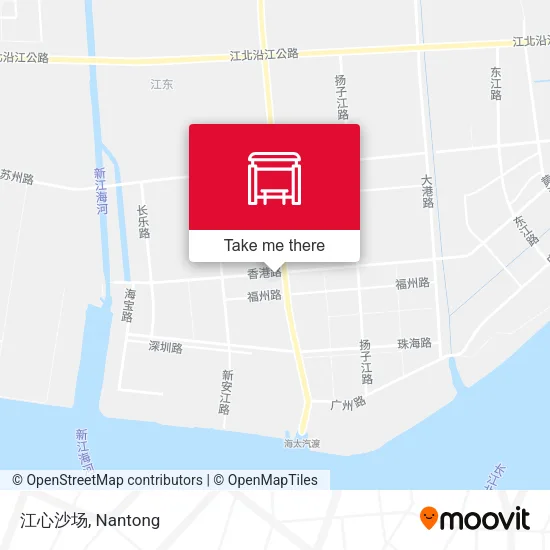 江心沙场 map