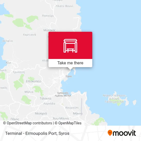 Terminal - Ermoupolis Port map