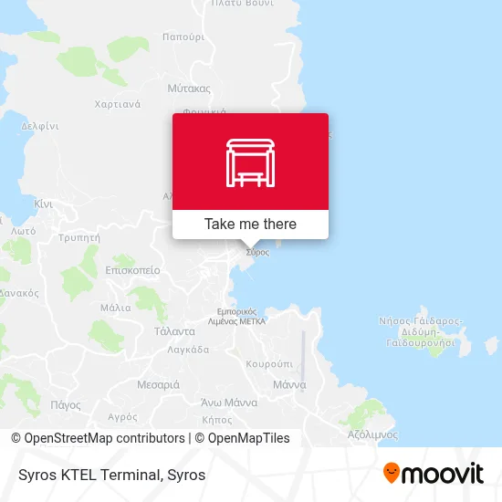 Syros KTEL Terminal map
