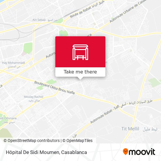 Hôpital De Sidi Moumen map