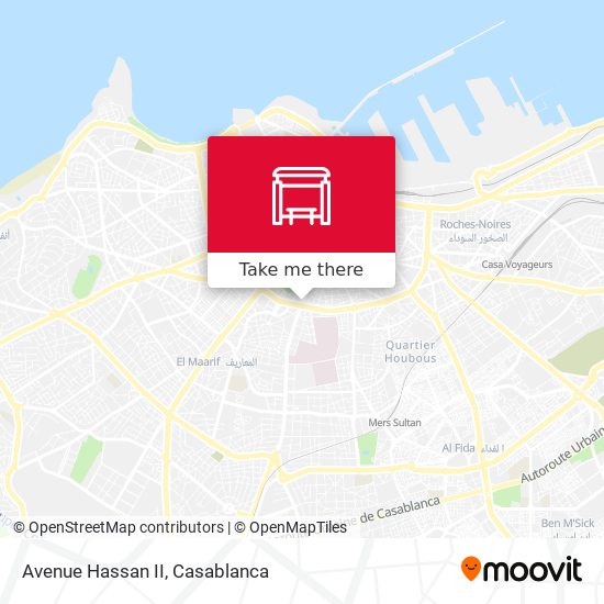 Avenue Hassan II map