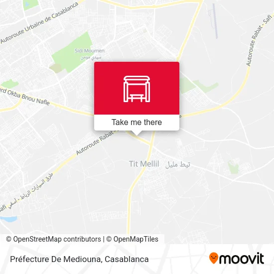 Préfecture De Mediouna map