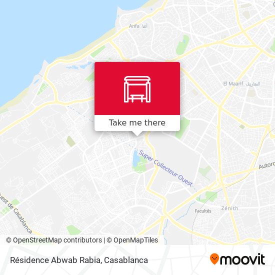Résidence Abwab Rabia map