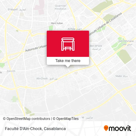Faculté D'Aïn-Chock map