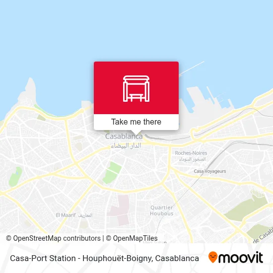 Gare Casa-Port - Houphouët-Boigny map