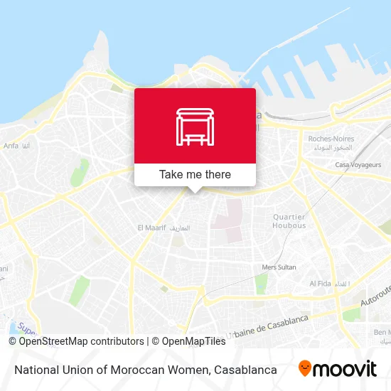 National Union of Moroccan Women map